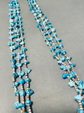 Exceptional Vintage Native American Navajo Kingman Turquoise & Heishi Necklace-Nativo Arts