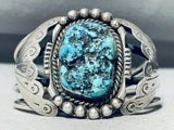 Heavy Museum Vintage Native American Navajo Sleeping Beauty Turquoise Sterling Silver Bracelet-Nativo Arts