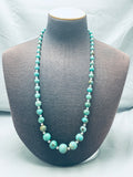 Balls Of Turquoise Vintage Native American Navajo Sterling Silver Necklace-Nativo Arts