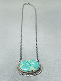 Fabulous Vintage Native American Navajo Royston Turquoise Sterling Silver Necklace-Nativo Arts