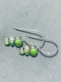 Superb Vintage Native American Navajo Gaspeite Sterling Silver Earrings-Nativo Arts