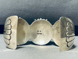 Totally Fab!! Vintage Native American Navajo Green Turquoise Satellite Sterling Silver Bracelet-Nativo Arts