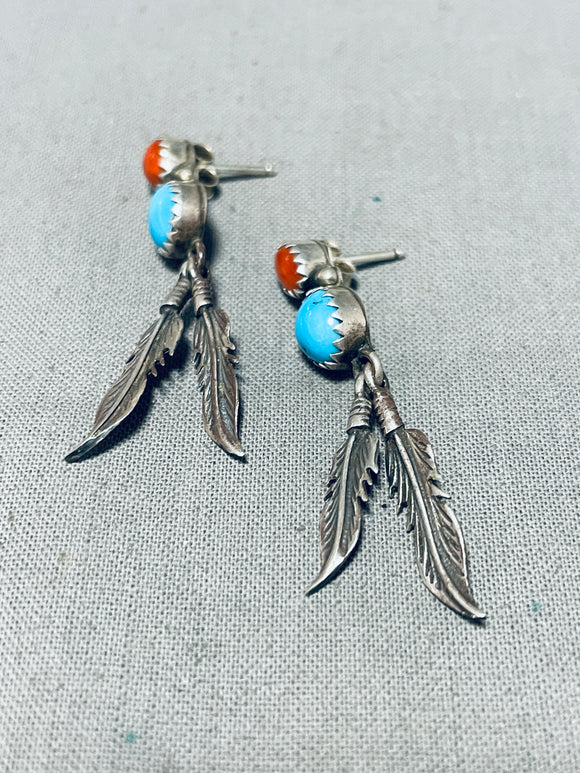 Two Tone Feather Earrings - Wholesale Silver Jewelry - Silver Stars  Collection