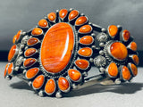 Dropdead Fab Vintage Native American Navajo Spiny Shell Sterling Silver Bracelet-Nativo Arts