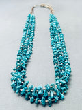 Nuggets Of Spiderweb Turquoise Vintage Native American Navajo Heishi Necklace Old-Nativo Arts