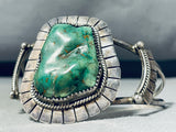 Massive Vintage Native American Navajo Carico Lake Turquoise Sterling Silver Bracelet-Nativo Arts