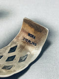 Astounding Native American Navajo Sterling Silver Signed Nora Bill Bracelet-Nativo Arts