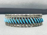 Brilliant Vintage Native American Zuni Sleeping Beauty Turquoise Sterling Silver Bracelet-Nativo Arts