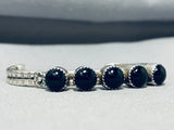 Unrivaled Vintage Native American Navajo Black Onyx Sterling Silver Bracelet-Nativo Arts
