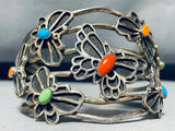World Of Butterflies!!! Vintage Turquoise Sterling Silver Bracelet-Nativo Arts