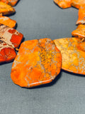 One Of Most Beautiful Ever Vintage Native American Navajo Spiny Oyster Sterling Silver Necklace-Nativo Arts