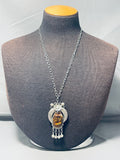 Best Vintage Native American Navajo Fire Agate Sterling Silver Leaf Necklace-Nativo Arts