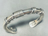 Important Orville Tsinnie Vintage Native American Navajo Sterling Silver Rope Bracelet-Nativo Arts