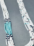 Sensational Vintage Santo Domingo Turquoise Heishi Pipestone 10 Strand Necklace-Nativo Arts