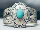 Amazing Vintage Native American Navajo Domed Turquoise Concho Sterling Silver Bracelet-Nativo Arts