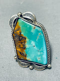 Glorious Vintage Native American Navajo Royston Turquoise Sterling Silver Huge Ring-Nativo Arts