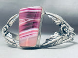 Botswana Purple Agate Vintage Southwest Sterling Silver Bracelet-Nativo Arts