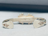 Rob Yellowhorse Vintage Native American Navajo Green Turquoise Sterling Silver Bracelet-Nativo Arts