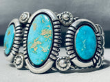 The Best Bilagody Vintage Native American Navajo Turquoise Sterling Silver Coil Bracelet-Nativo Arts