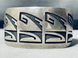 Marc Coochwykvia!! Rare Vintage Native American Hopi Sterling Silver Bracelet Old-Nativo Arts