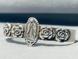 Lady Of Guadalupe Vintage Tom Corazon Sterling Silver Bracelet-Nativo Arts