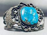 One Of The Best Vintage Native American Navajo Old Morenci Turquoise Sterling Silver Bracelet-Nativo Arts
