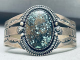 One Of The Best Vintage Native American Navajo Spiderweb Turquoise Sterling Silver Bracelet-Nativo Arts