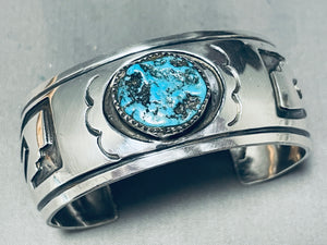 Dodson Native American Navajo Family Vintage Sterling Silver Turquoise Bracelet Cuff-Nativo Arts