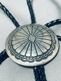 Gorgeous Vintage Native American Navajo Sterling Silver Bolo Tie-Nativo Arts