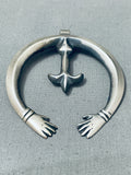 Open Arms Vintage Native American Navajo Wil Begay Sterling Silver Pendant-Nativo Arts