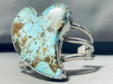 Most Unique Heart Turquoise Native American Navajo Sterling Silver Bracelet-Nativo Arts