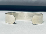 5.5 Inch Wrist Vintage Native American Zuni Lapis Inlay Sterling Silver Bracelet-Nativo Arts