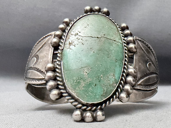 One Of The Best Vintage Native American Navajo Early Royston Turquoise Sterling Silver Bracelet-Nativo Arts