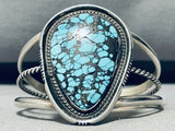 Indian Mountain Mine!! Rare Vintage Native American Navajo Turquoise Sterling Silver Bracelet-Nativo Arts