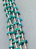Very Old Vintage Native American Navajo Turquoise Nugget Heishi Necklace Old-Nativo Arts