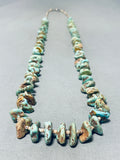 Beautiful Vintage Native American Navajo Royston Turquoise Heishi Sterling Silver Necklace-Nativo Arts