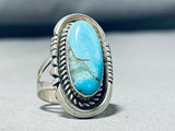 Authentic Vintage Native American Navajo Red Mountain Turquoise Sterling Silver Ring-Nativo Arts
