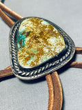 One Of The Best Vintage Native American Navajo Royston Turquoise Sterling Silver Bolo Tie Old-Nativo Arts