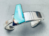 Contemporist Vintage Native American Navajo Turquoise Inlay Sterling Silver Bracelet-Nativo Arts