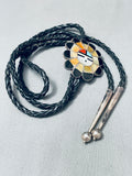 Vintage Native American Zuni Sleeping Beauty Turquoise Sterling Silver Bolo-Nativo Arts