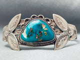 Early 1900's Vintage Native American Navajo Robin's Egg Turquoise Sterling Silver Bracelet-Nativo Arts