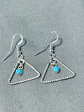 Clothes Hanger Vintage Native American Navajo Turquoise Sterlingsilver Earrings-Nativo Arts