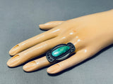 Interesting Vintage Native American Navajo Royston Turquoise Sterling Silver Ring-Nativo Arts