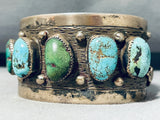 100 Gram Vintage Native American Navajo Royston Morenci Turquoise Sterling Silver Bracelet-Nativo Arts