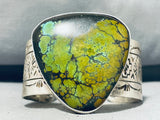 Magnificent Native American Navajo Frogskin Turquoise Sterling Silver Bracelet-Nativo Arts