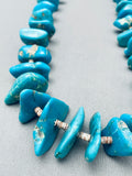 145 Grams Heavy Turquoise Nugget Vintage Native American Navajo Heishi Necklace Old-Nativo Arts