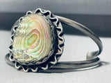 Treehump Rings Vintage Native American Navajo Sterling Silver Shell Bracelet Old-Nativo Arts