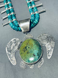 Stunning Navajo/ Sioux Turquoise Sterling Silver Squash Blossom Necklace-Nativo Arts