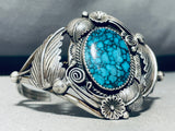 Indian Mountain Mine!! Vintage Native American Navajo Sterling Silver Turquoise Bracelet-Nativo Arts