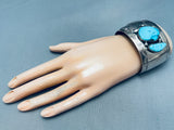 Important Charlie Peshlakai Turquoise Sterling Silver Vintage Bracelet-Nativo Arts